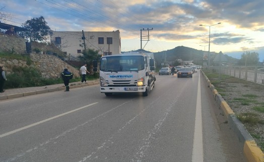 Köpekten kaçarken çöp kamyonu çarptı