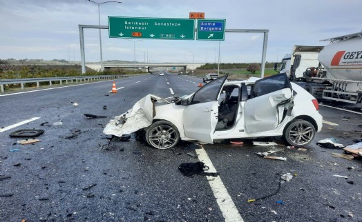 İzmir-İstanbul Otoyolu'nda feci kaza: 2 ölü