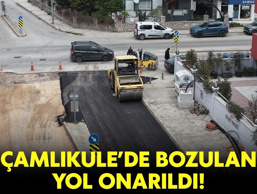 Çamlıkule’de bozulan yol onarıldı