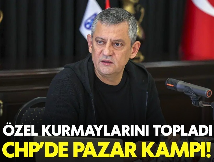 Özgür Özel kurmaylarıyla pazar kampına girdi