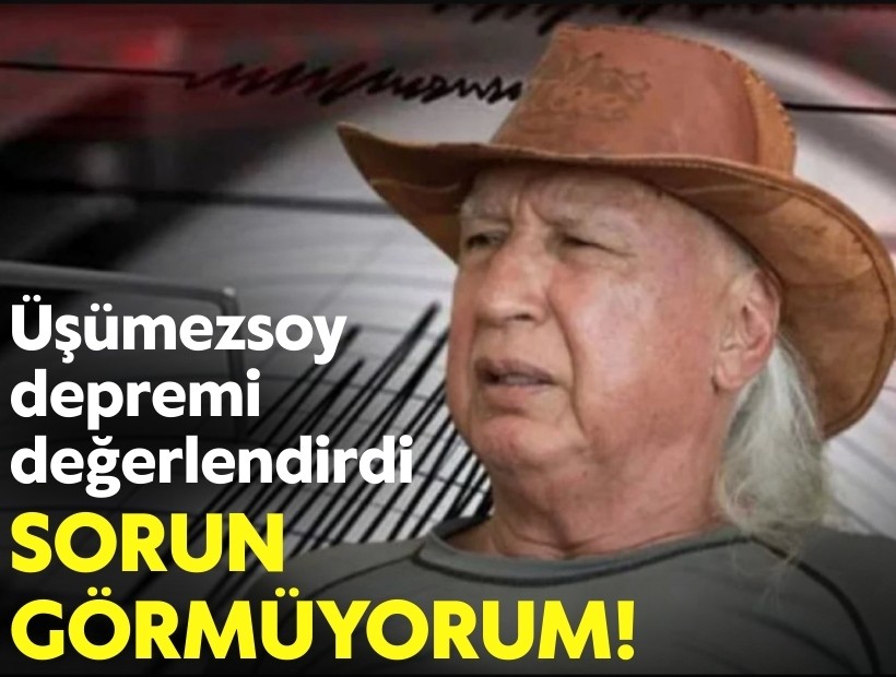 Üşümezsoy depremi değerlendirdi: Sorun görmüyorum!
