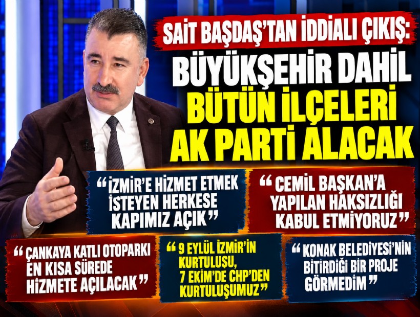 AK Partili Sait Başdaş’tan NEO Haber'de İzmir için iddialı çıkış: Büyükşehir dahil bütün ilçeleri AK Parti alacak