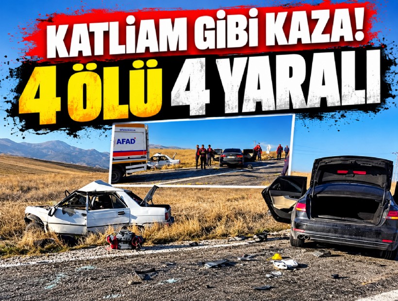 Afyon'da katliam gibi kaza: 4 ölü, 4 yaralı