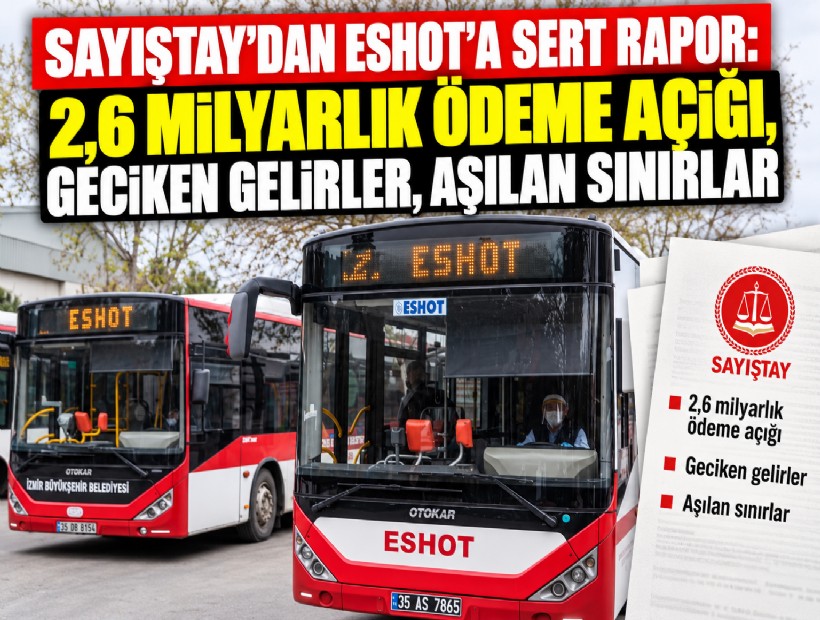Sayıştay’tan ESHOT’a sert rapor: 2,6 milyarlık ödeme açığı, geciken gelirler, aşılan sınırlar