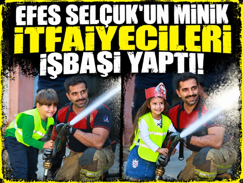 Efes Selçuk'un minik itfaiyecileri çok mutlu