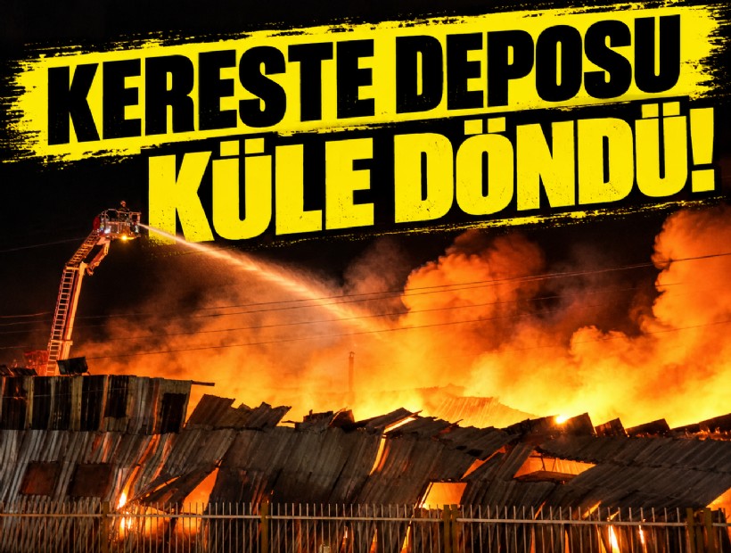 İzmir'deki kereste deposunu kül eden yangın!