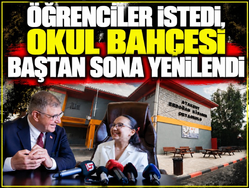 Öğrenciler istedi, okul bahçesi baştan sona yenilendi