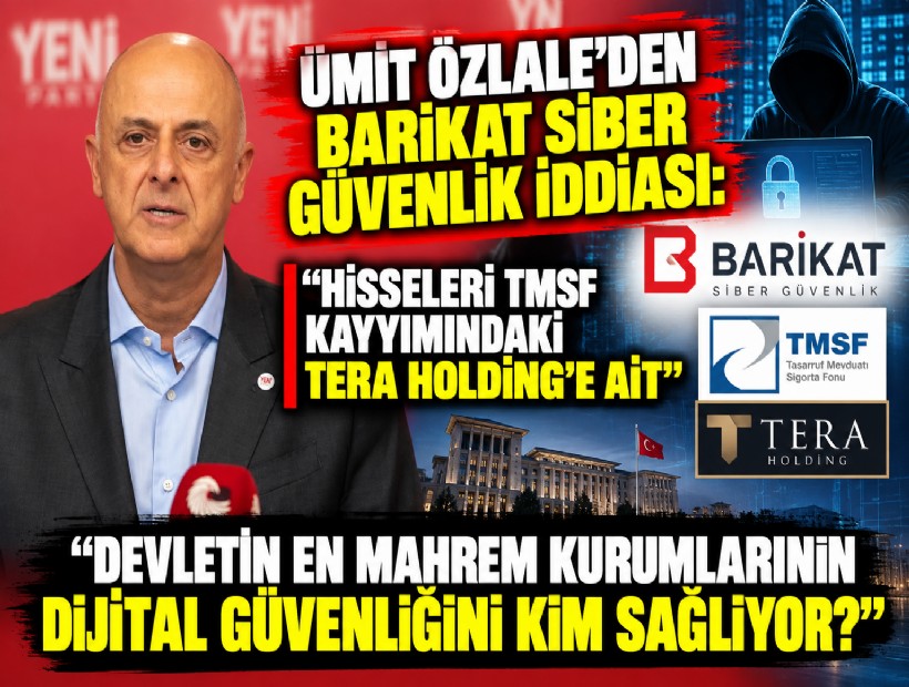 Ümit Özlale'den 'Barikat Siber Güvenlik' çıkışı! 'Hisseleri TMSF kayyımındaki Tera Holding'e ait'