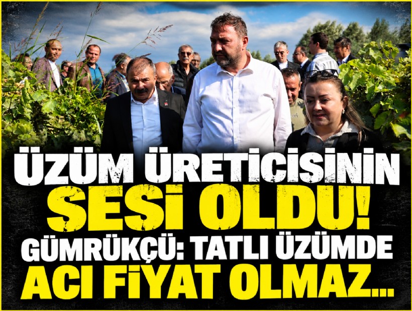 Üzüm üreticisinin sesi oldu! Gümrükçü: Tatlı üzümde acı fiyat olmaz...