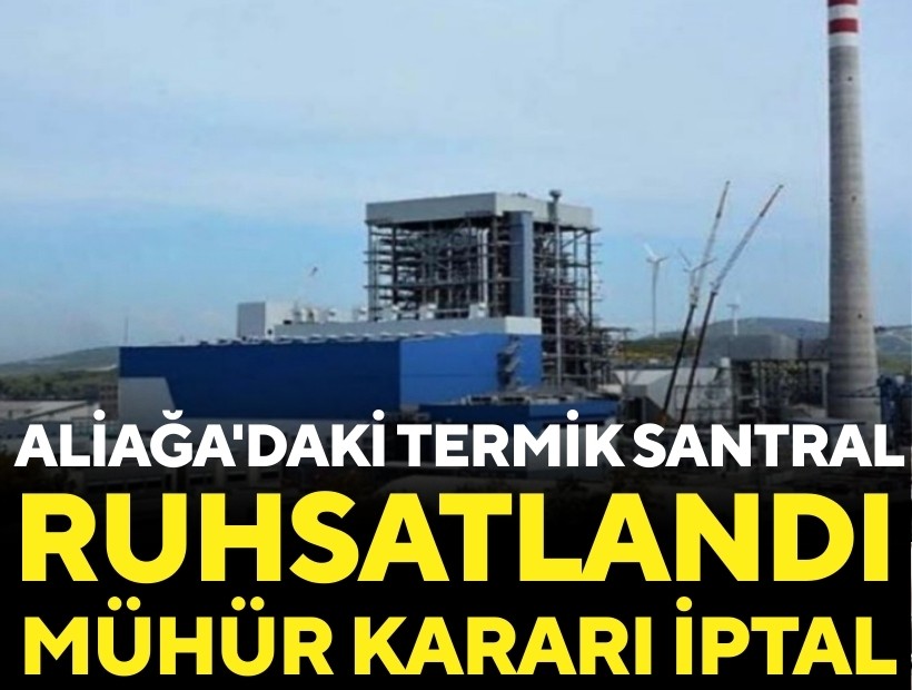 Aliağa'daki termik santral ruhsatlandı, mühür kararı iptal edildi