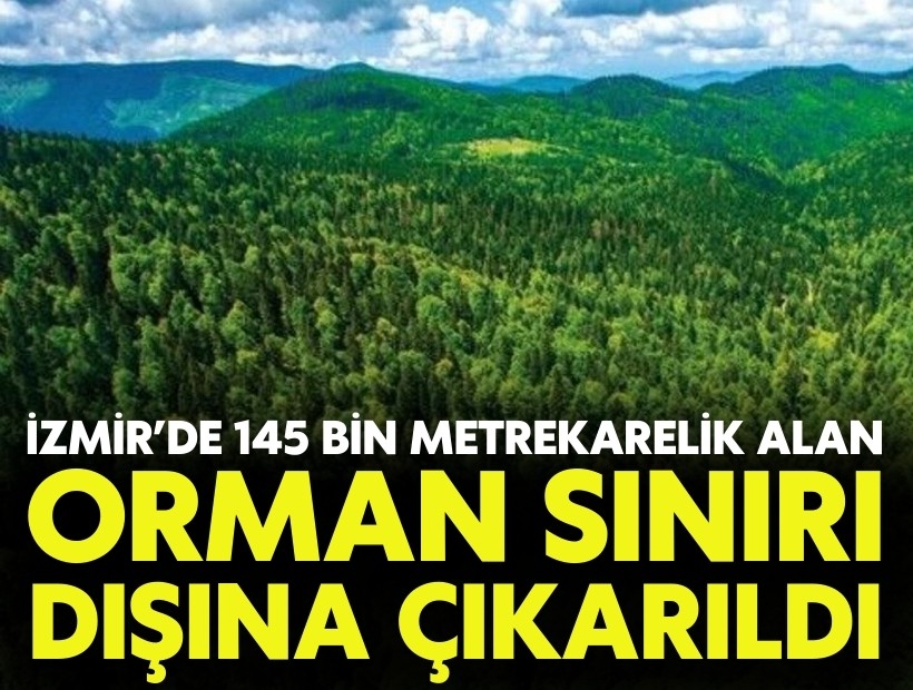 İzmir’de 145 bin metrekarelik alan orman sınırı dışına çıkarıldı