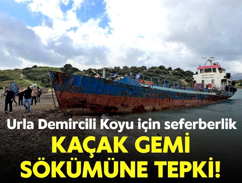 Urla Demircili Koyu için seferberlik: Kaçak gemi sökümüne tepki!