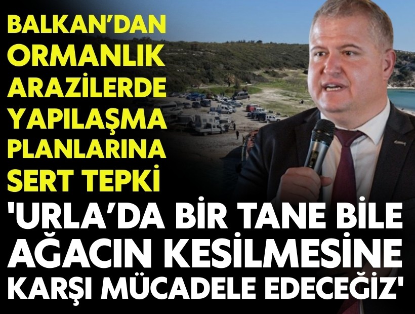 Balkan’dan 'orman arazilerinin yapılaşmasına’ tepki: 'Urla’da bir ağacın bile kesilmesine karşıyız'