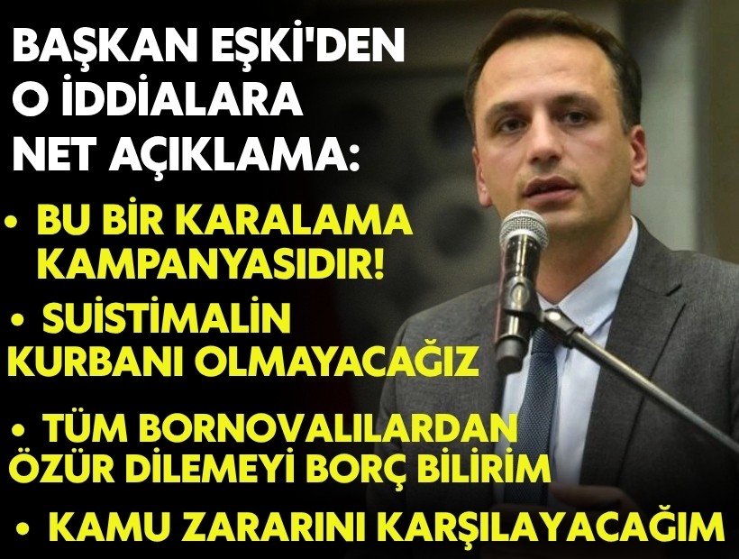 Başkan Eşki'den o iddialara net açıklama: 'Bu suistimalin kurbanı olmayacağız'