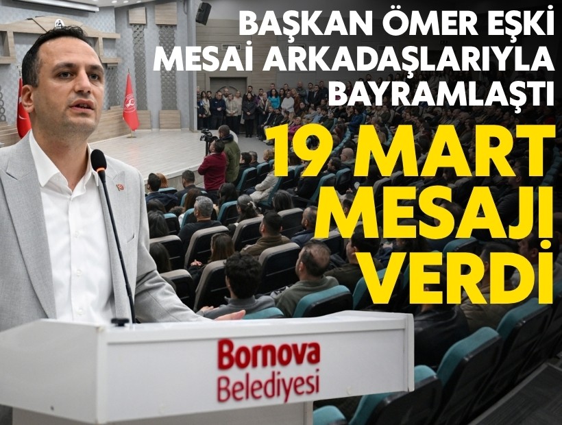 Başkan Ömer Eşki mesai arkadaşlarıyla bayramlaştı