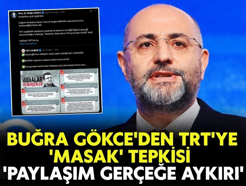 Buğra Gökce'den TRT'ye 'MASAK' tepkisi: 'Paylaşımı gerçeğe aykırı'