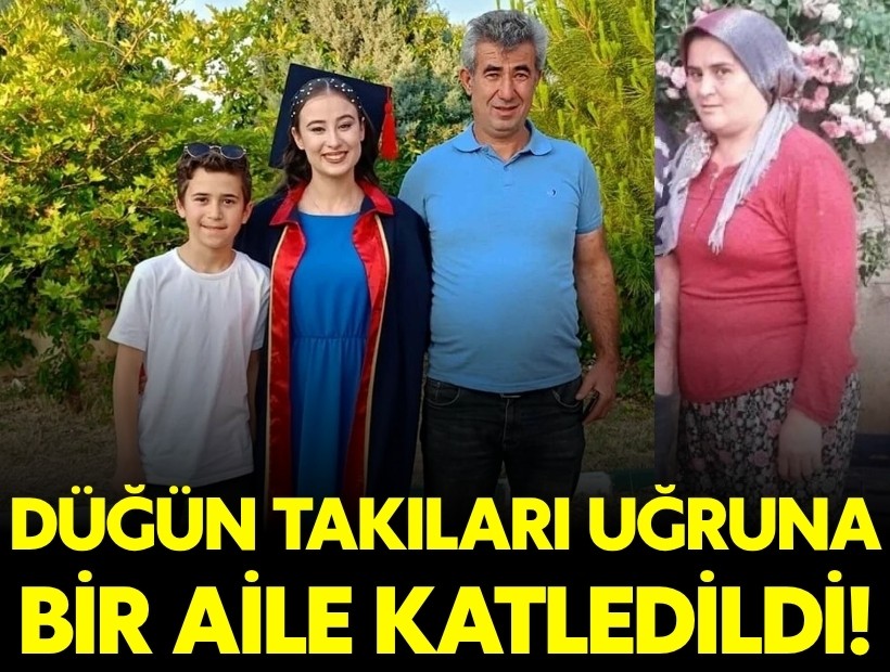 Düğün takıları için eşini ve ailesini başlarından vurarak katletti!