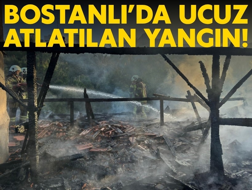 Bostanlı'da sabah saatlerinde ucuz atlatılan mekan yangını!