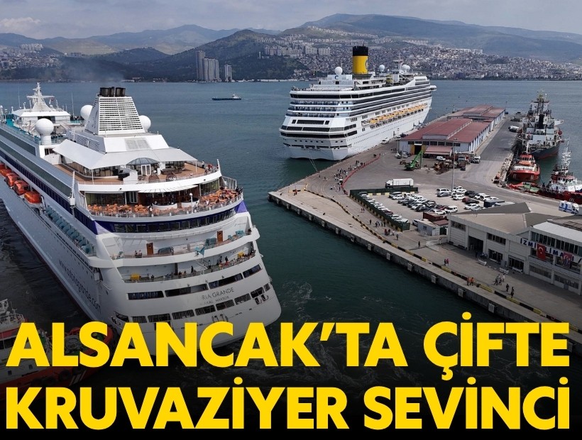 İzmir'de çifte kruvaziyer sevinci: 3 bin 500 turist geldi