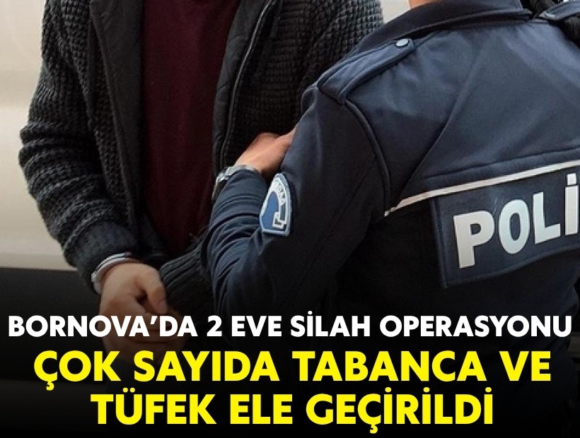 İzmir'de 2 eve silah operasyonu: Çok sayıda ruhsatsız tabanca ve tüfek ele geçirildi!