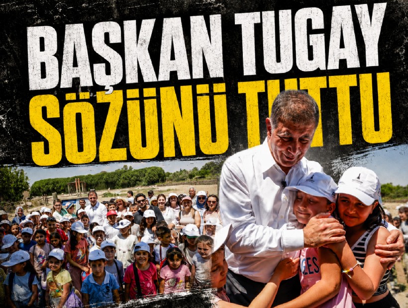Başkan Tugay sözünü tuttu, çocukların yüzü güldü
