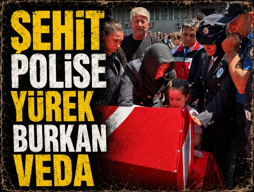 Şehit polise yürek burkan veda...