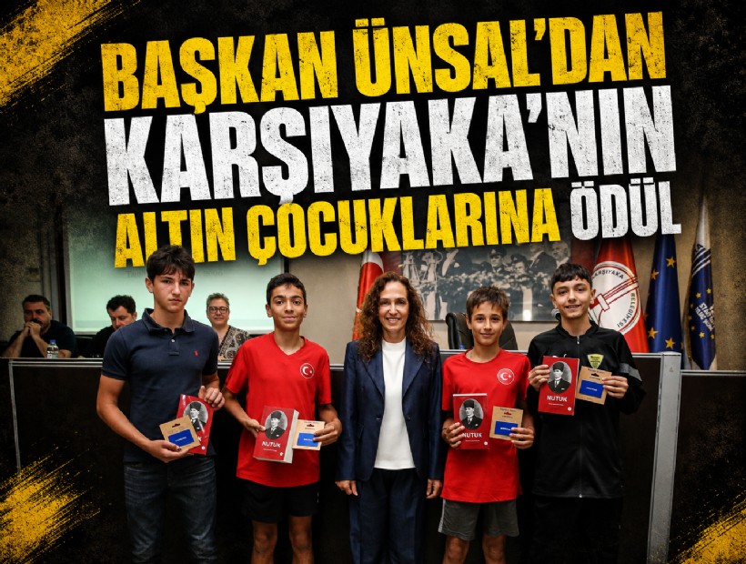 Başkan Ünsal’dan Karşıyaka’nın altın çocuklarına ödül