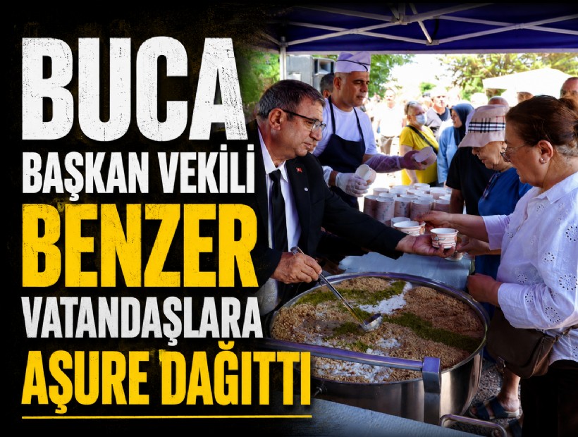 Buca Belediyesi Başkan Vekili Benzer vatandaşlara aşure ikramında bulundu