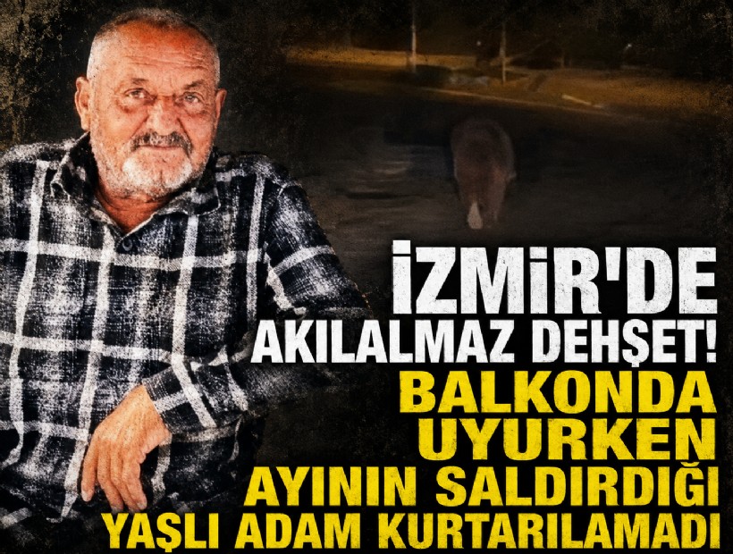 İzmir'de akılalmaz dehşet! Balkonda uyurken ayının saldırdığı yaşlı adam kurtarılamadı