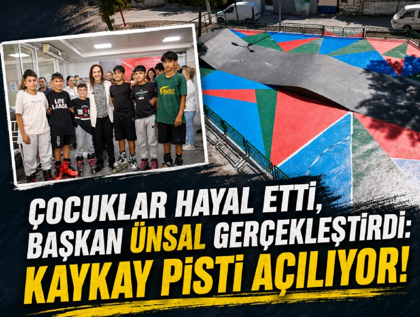 Çocuklar hayal etti, Başkan Ünsal gerçekleştirdi: Kaykay Pisti açılıyor!