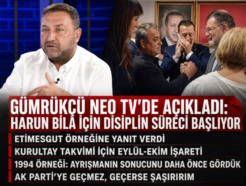 Gümrükçü NEO TV'de açıkladı: Harun Bila için disiplin süreci başlıyor