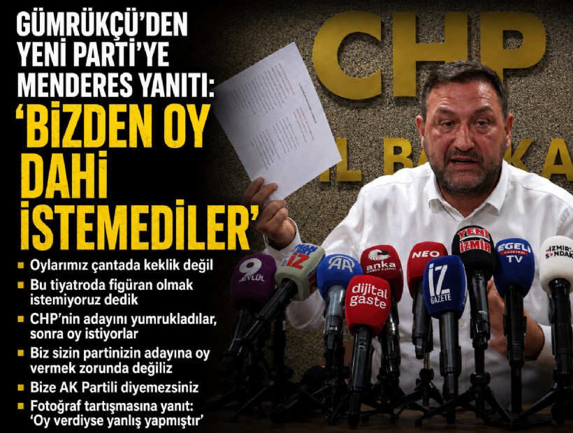 Gümrükçü’den YENİ Parti’ye Menderes yanıtı: 'Bizden oy dahi istemediler'