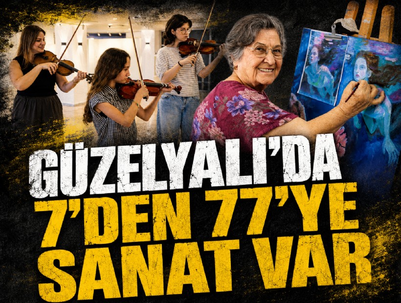 Güzelyalı’da 7’den 77’ye sanat var