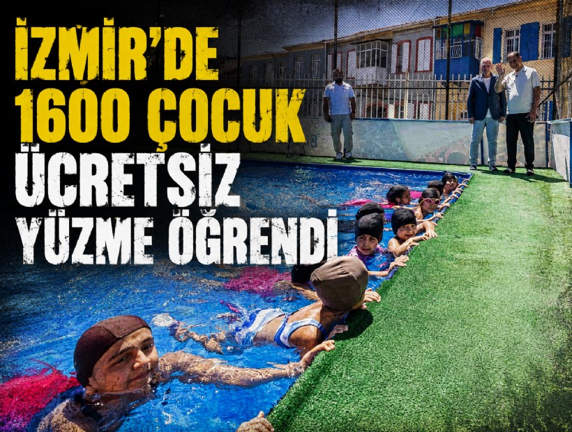 İzmir’de 1600 çocuk ücretsiz yüzme öğrendi