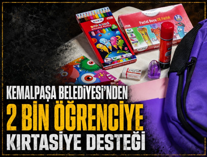 Kemalpaşa Belediyesi'nden 2 bin öğrenciye kırtasiye desteği