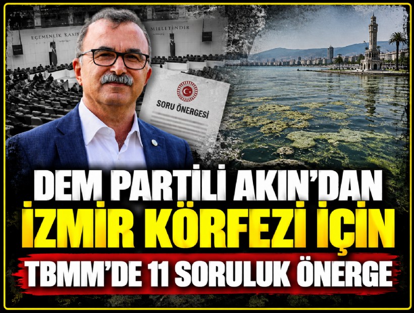 DEM Partili Akın'dan İzmir Körfezi için TBMM’de 11 soruluk önerge