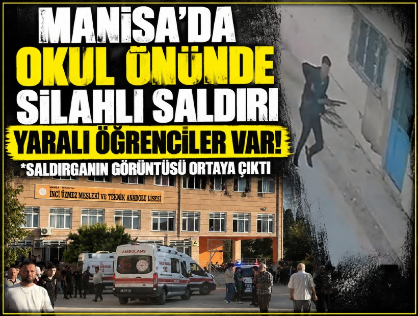 Manisa'da okul önünde silahlı saldırı: Yaralı öğrenciler var!