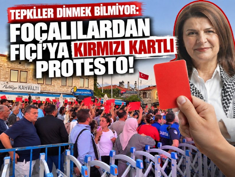 Tepkiler dinmek bilmiyor: Foçalılardan Fıçı'ya kırmızı kartlı protesto!