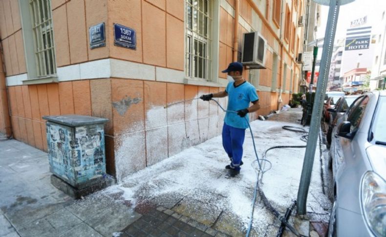 Konak'ta hijyen için temizlik seferberliği