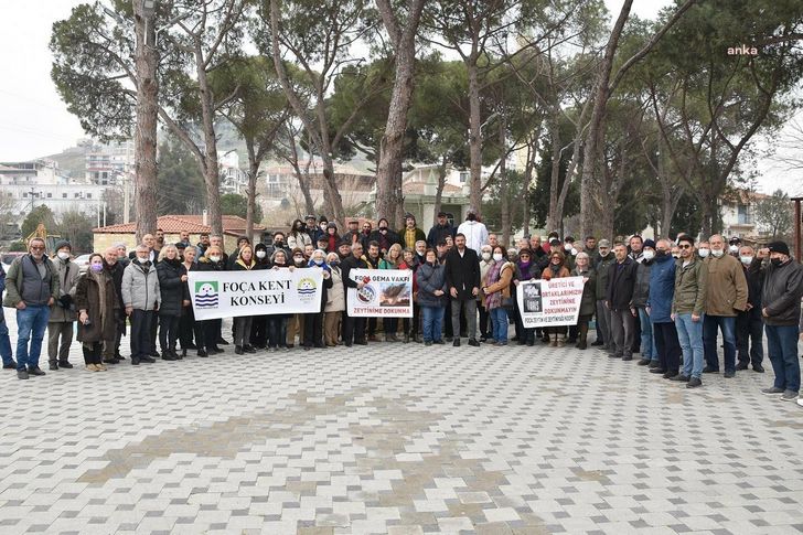 Foça'da 'Zeytinime Dokunma' tepkisi