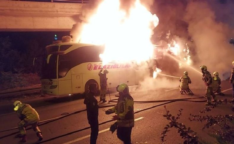 Kaptanın inadı otobüsü yaktı!