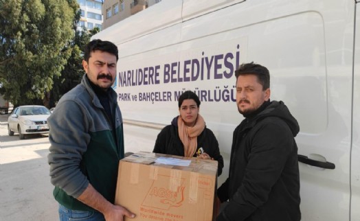 Narlıdere Belediyesi ekipleri, nebulizatörleri deprem bölgesine ulaştırdı