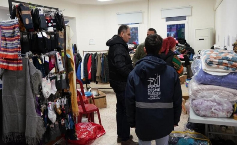 Çeşme Belediyesi, depremzedeler için ücretsiz butik açtı