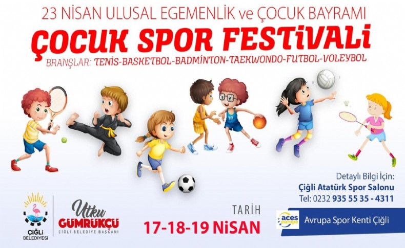 Çiğli “23 Nisan Çocuk Spor Festivaline” Hazır