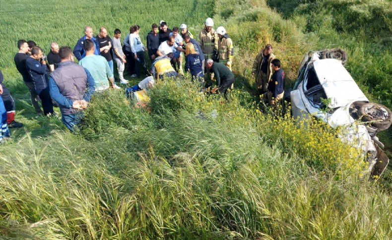 Feci kazada otomobil şarampole yuvarlandı: 1 ölü, 3 yaralı