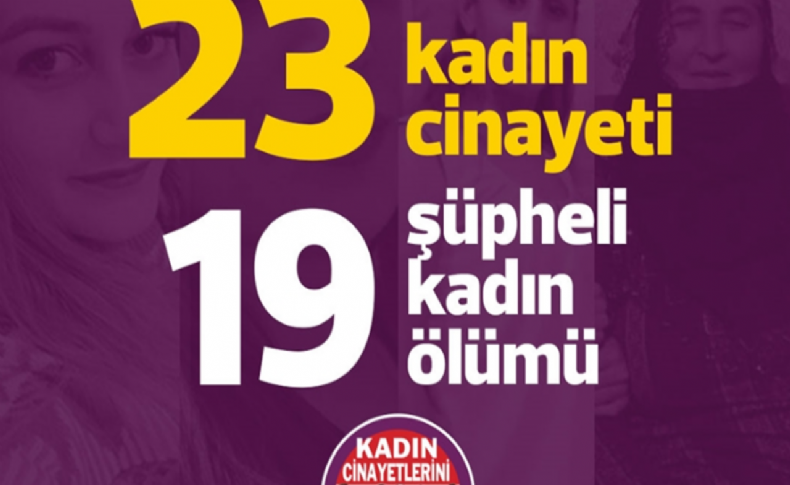 Mart ayında 23 kadın öldürüldü, 19 kadın şüpheli şekilde ölü bulundu