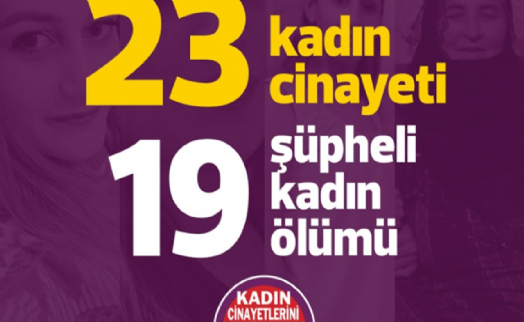 Mart ayında 23 kadın öldürüldü, 19 kadın şüpheli şekilde ölü bulundu