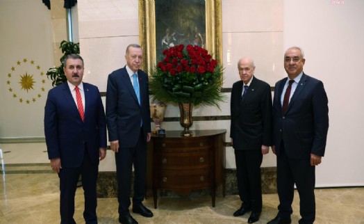 Bahçeli, Destici ve Aksakal'dan, Erdoğan'a 'geçmiş olsun' ziyareti