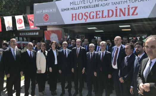 MHP İzmir'de adaylarını tanıttı! İl Başkanı Şahin'den teşkilata çalışın mesajı