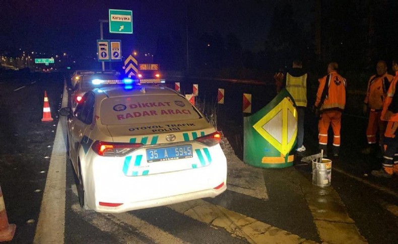 İzmir'de feci kaza! Otomobil bariyerlere çarptı: 1 ölü